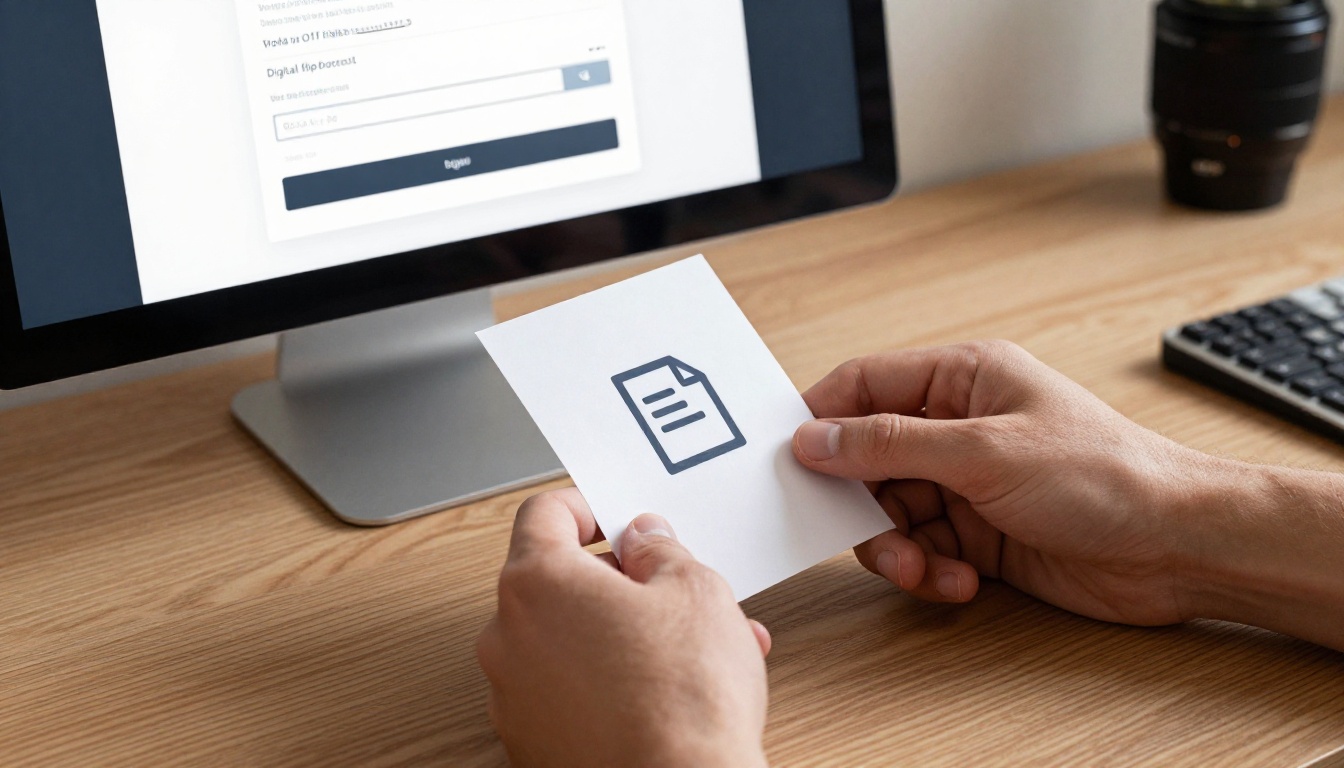Person uploading a PDF file for flipbook conversion on desktop computer
