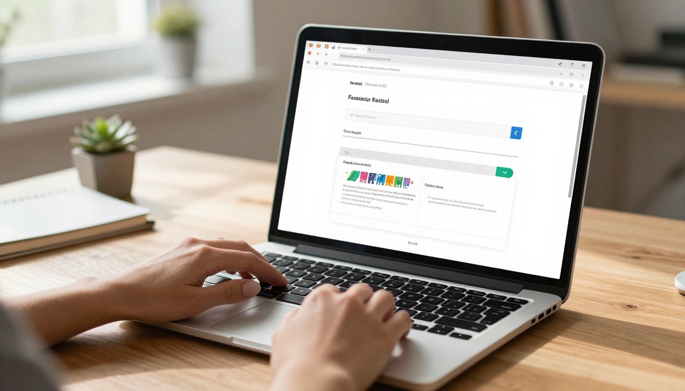 Over-the-shoulder view of uploading a fundraiser PDF to a web platform