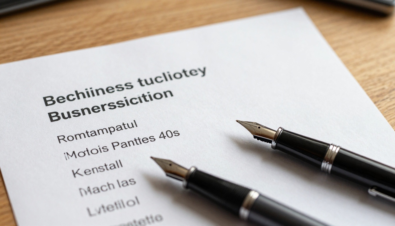 Close-up macro of a printed business quotation document with a fountain pen