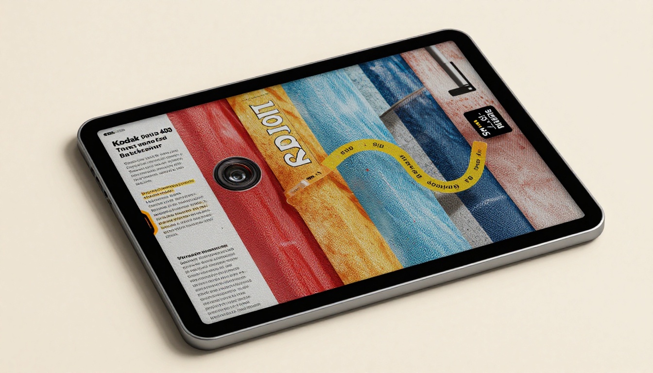 A beautifully printed glossy magazine page beside a tablet screen showing the identical page in a digital flipbook format, colors perfectly matched