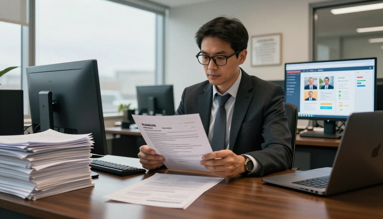 Recruiter comparing printed vs digital resume formats