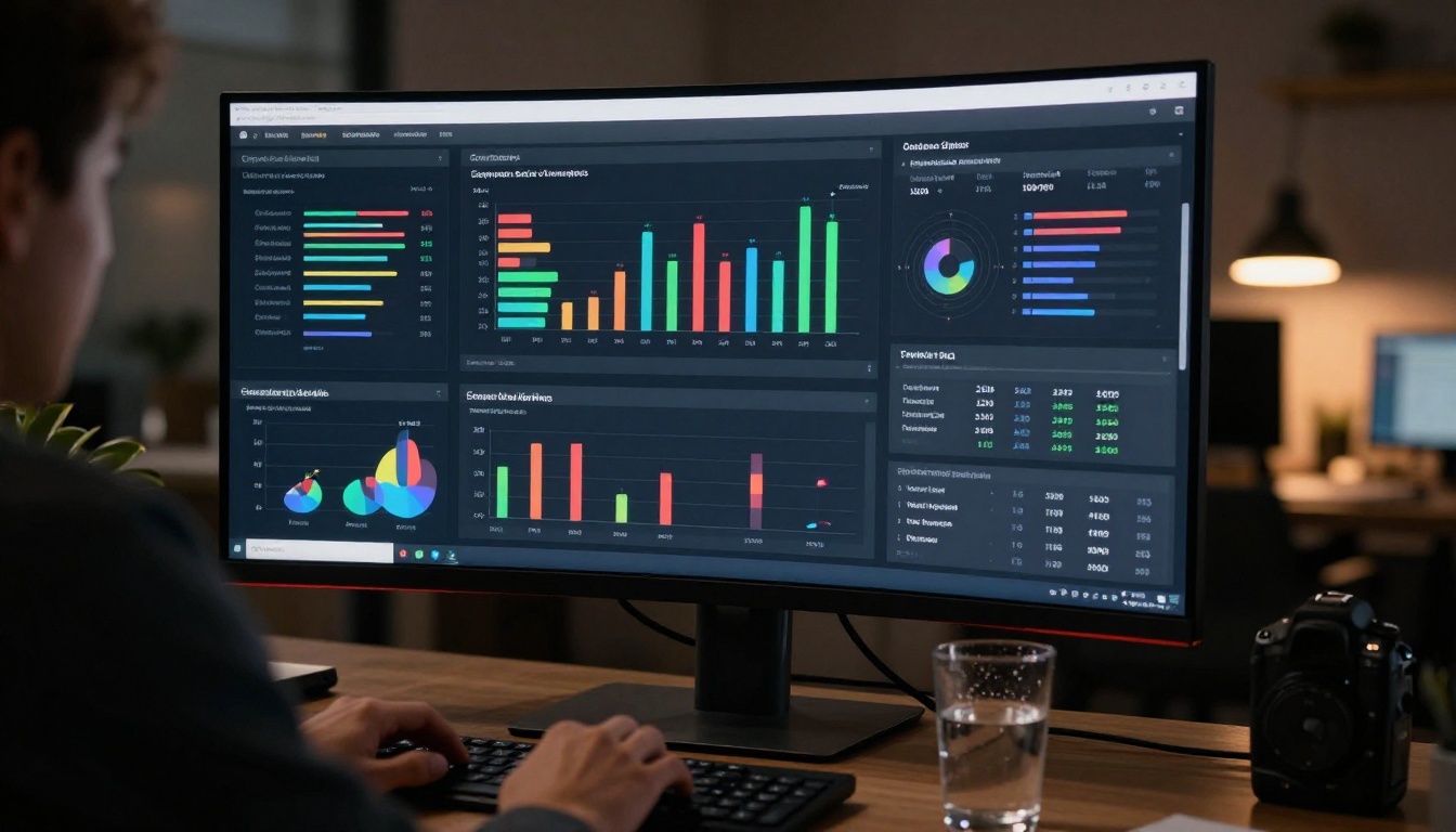 HR analytics dashboard showing employee onboarding completion rates and engagement data