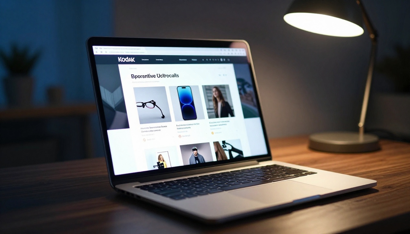 Laptop displaying a flipbook embedded inside an ecommerce website Laptop displaying a flipbook embedded inside an ecommerce website