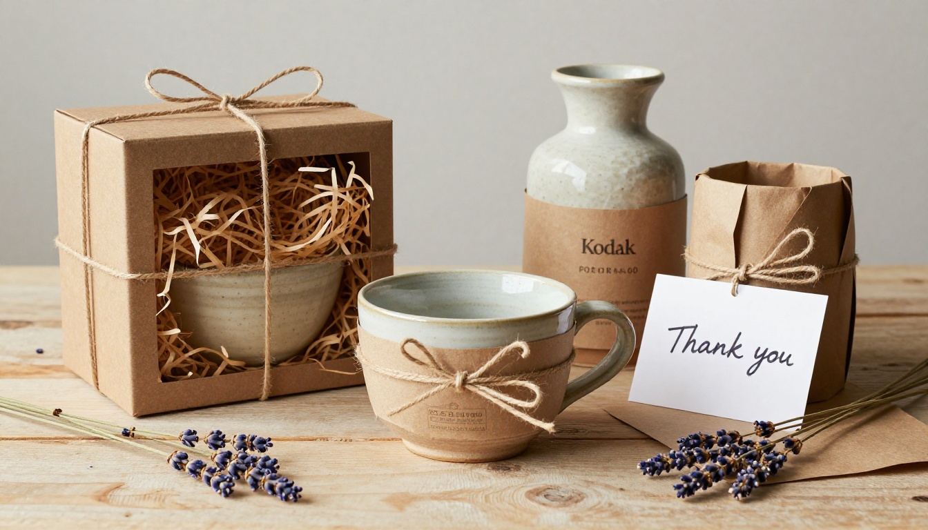 Ceramic pottery packaged and ready for shipping