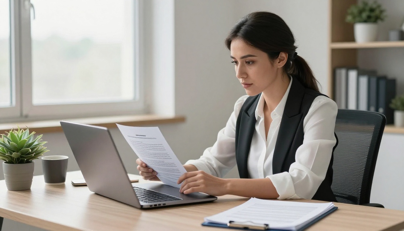 Female attorney uploading a PDF to create a digital flipbook on her laptop