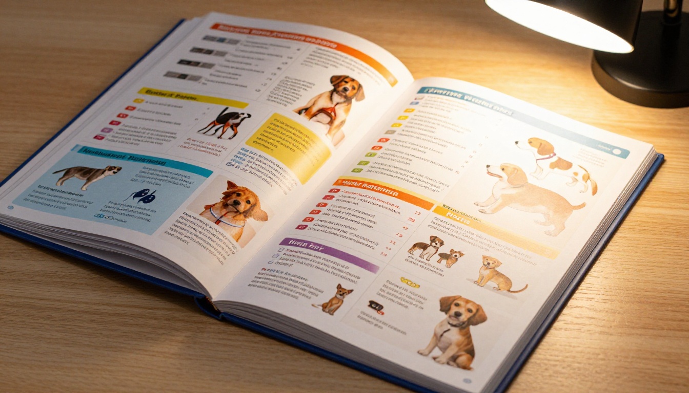 Colorful veterinary wellness flipbook pages showing pet anatomy diagrams and vaccination timelines Colorful veterinary wellness flipbook pages showing pet anatomy diagrams and vaccination timelines