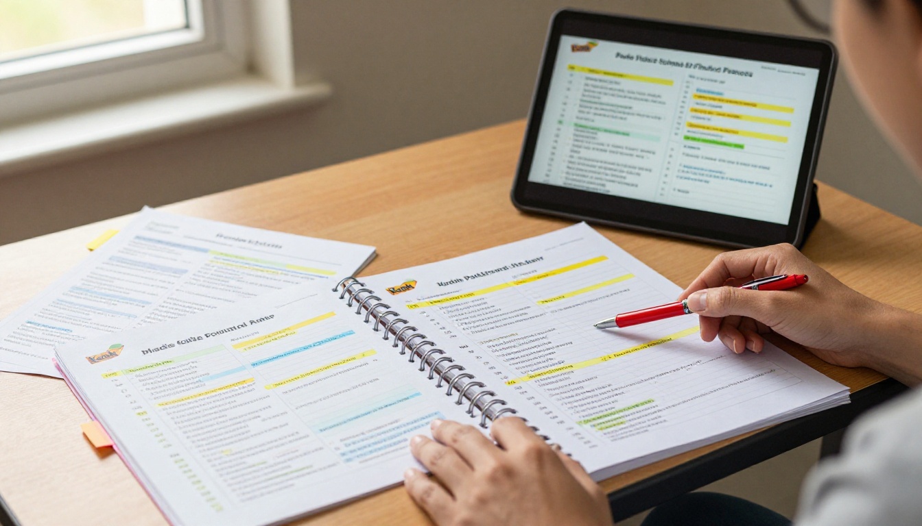 Side-by-side comparison of a printed student handbook and its digital flipbook version