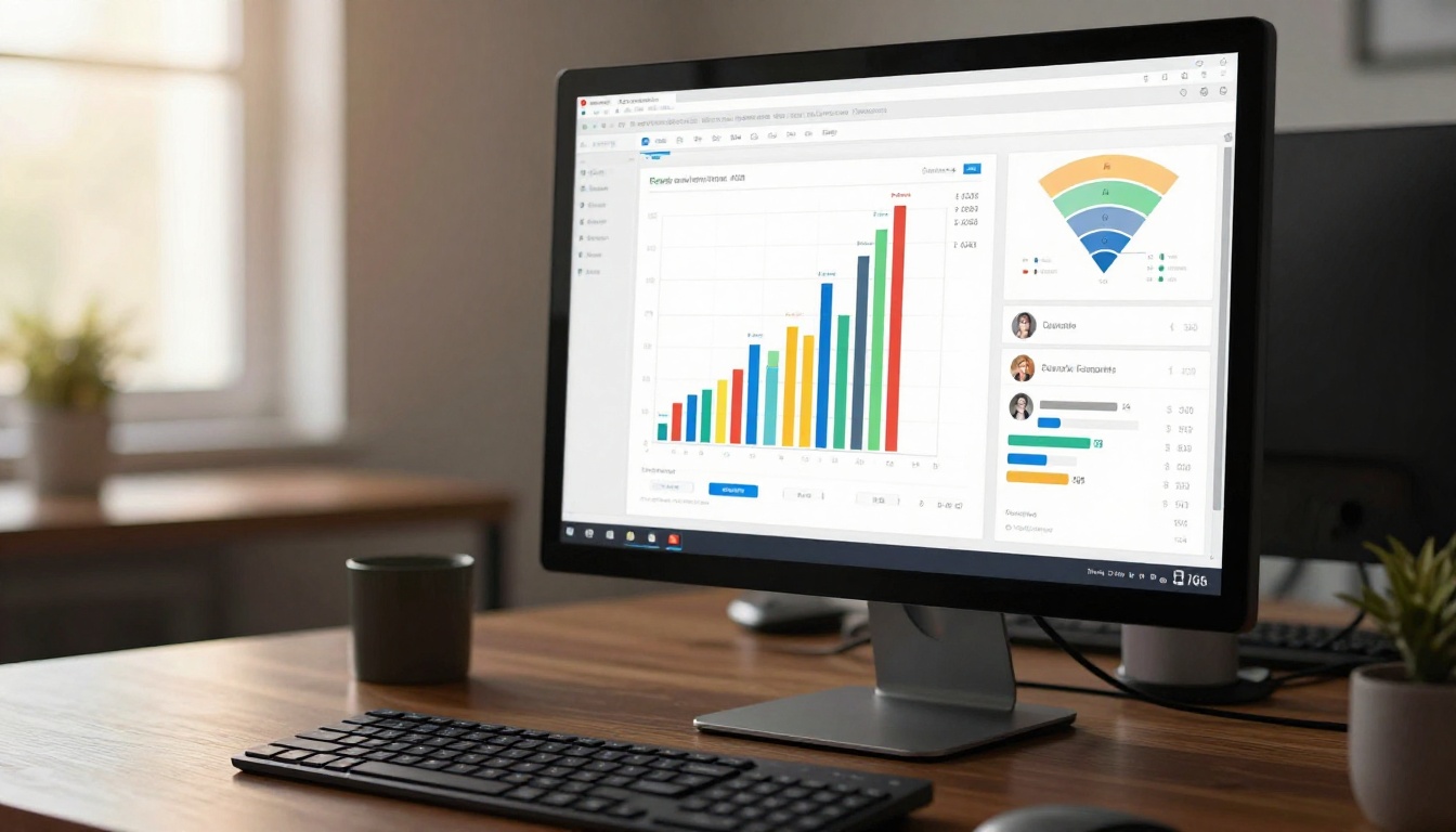 CRM analytics dashboard showing lead engagement and funnel data CRM analytics dashboard showing lead engagement and funnel data