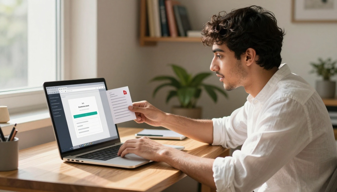 A young professional uploading an Arabic PDF into a web-based flipbook converter