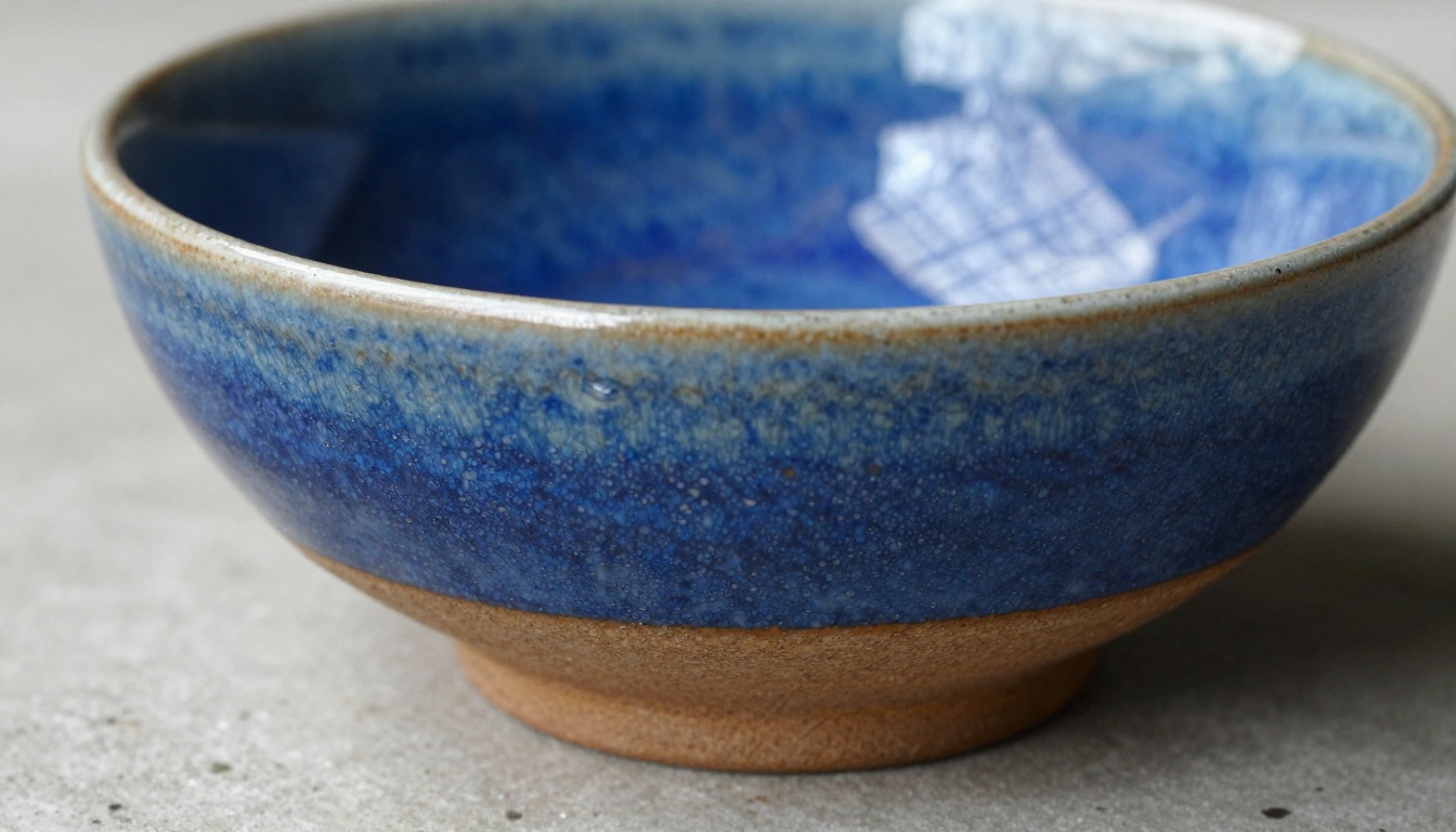 Handmade ceramic glaze detail close-up texture study