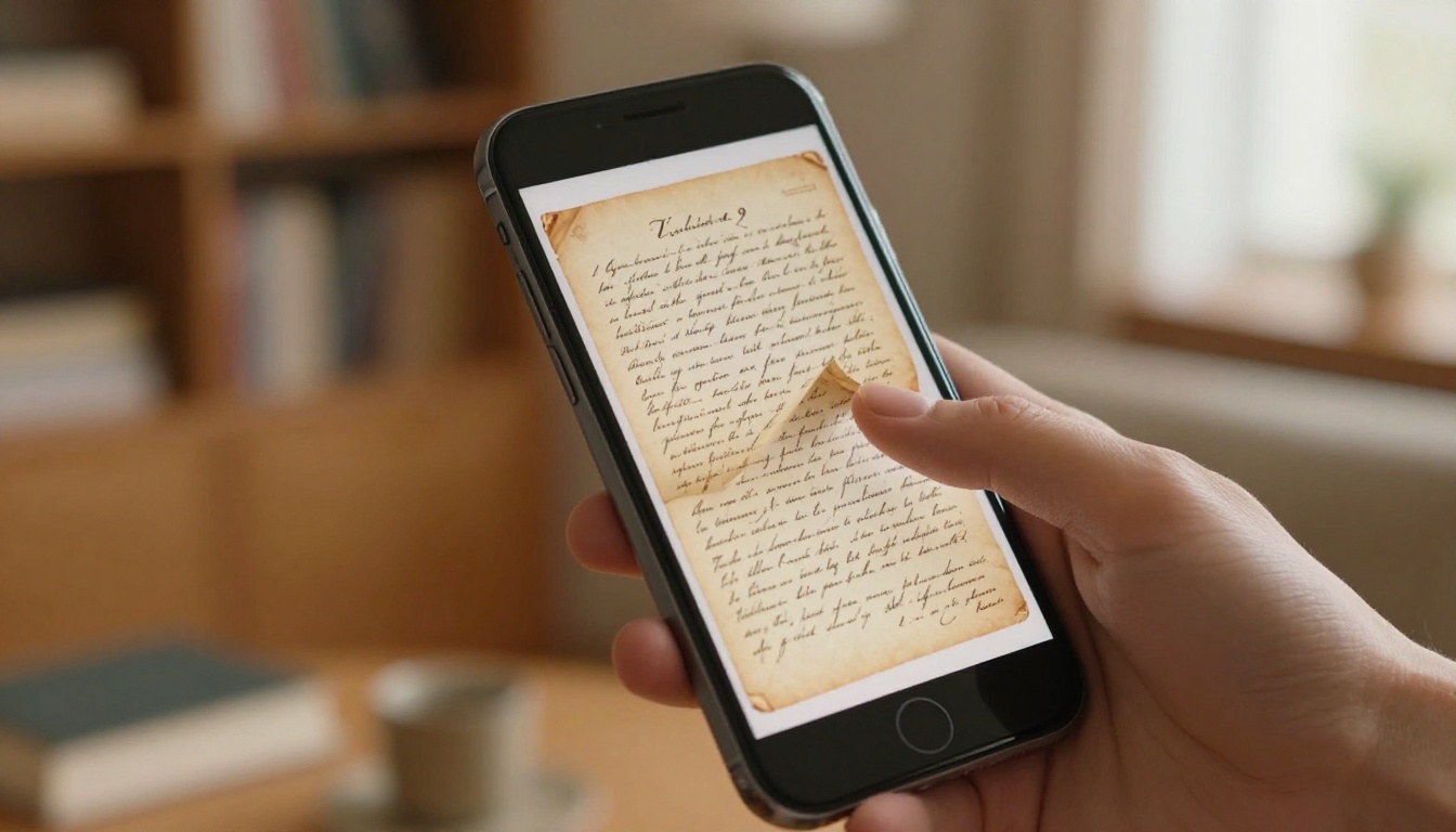 Smartphone showing digital flipbook page being browsed