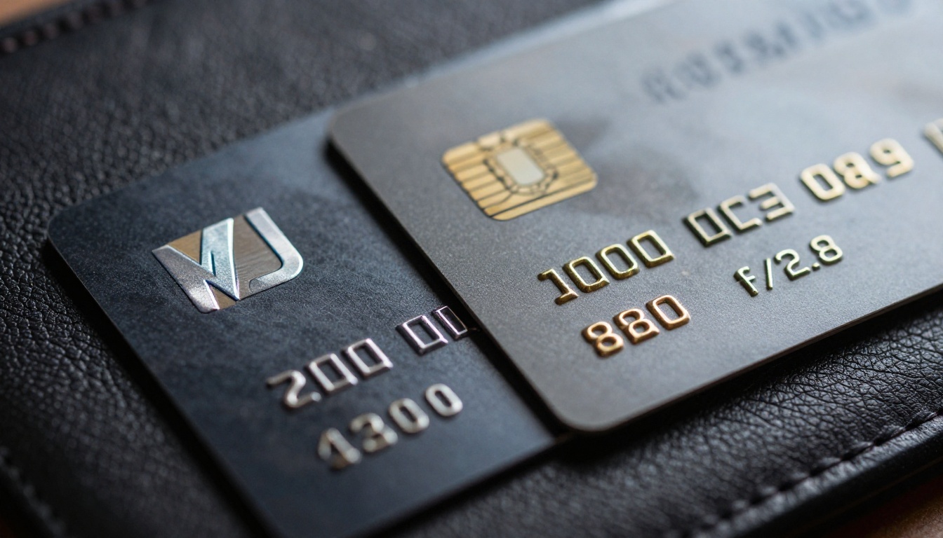 Close-up of two credit cards representing AI subscription cost comparison