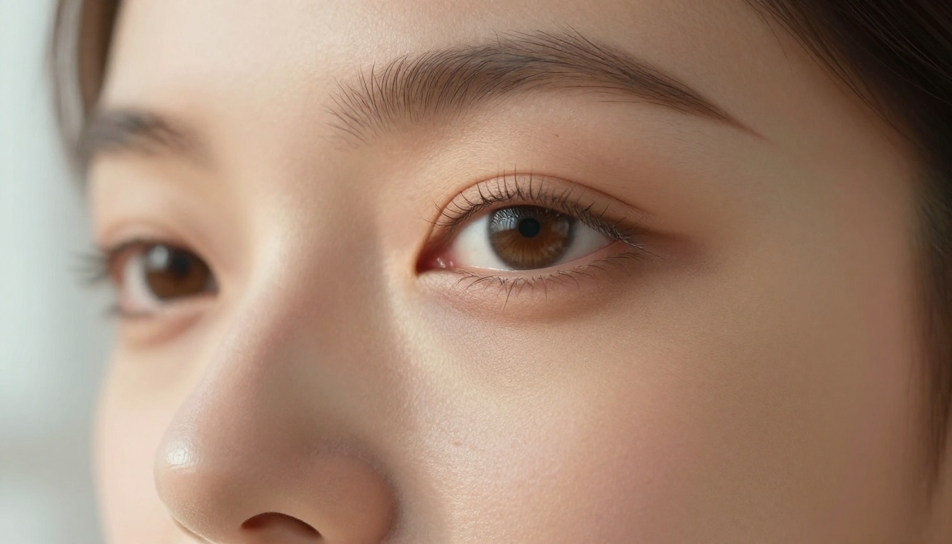Close-up photorealistic AI portrait demonstrating micro-detail skin texture and natural lighting