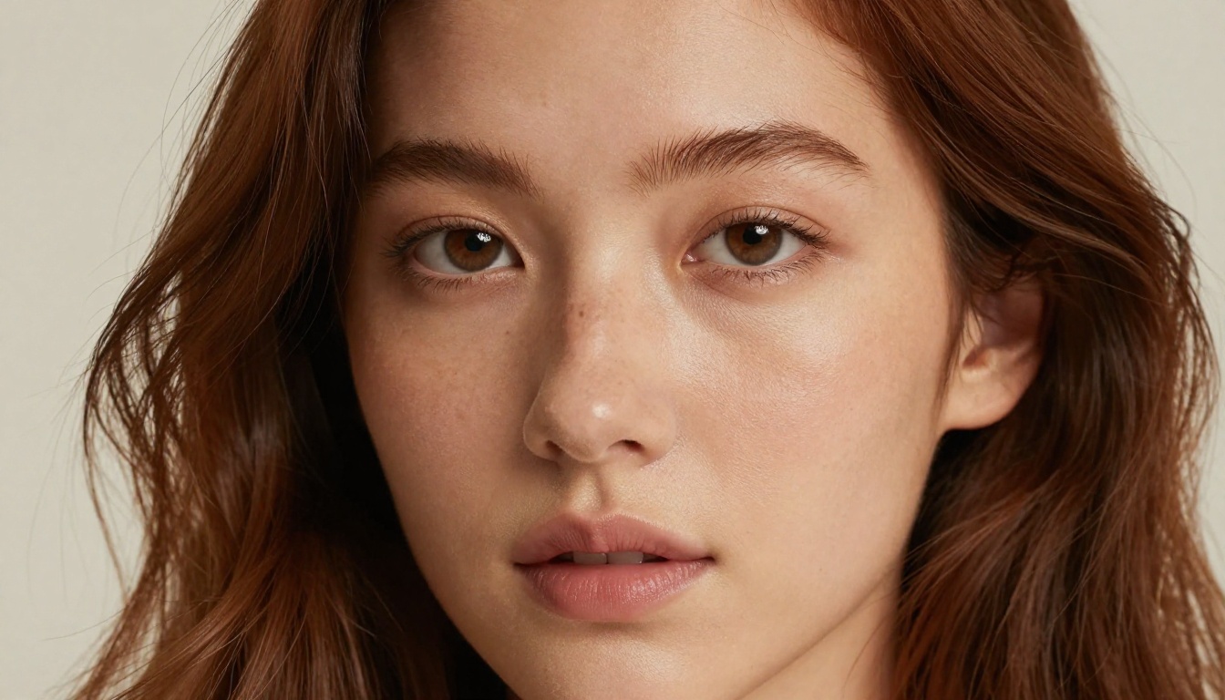 Close-up photorealistic portrait of a woman with natural skin texture and soft lighting Close-up photorealistic portrait of a woman with natural skin texture and soft lighting