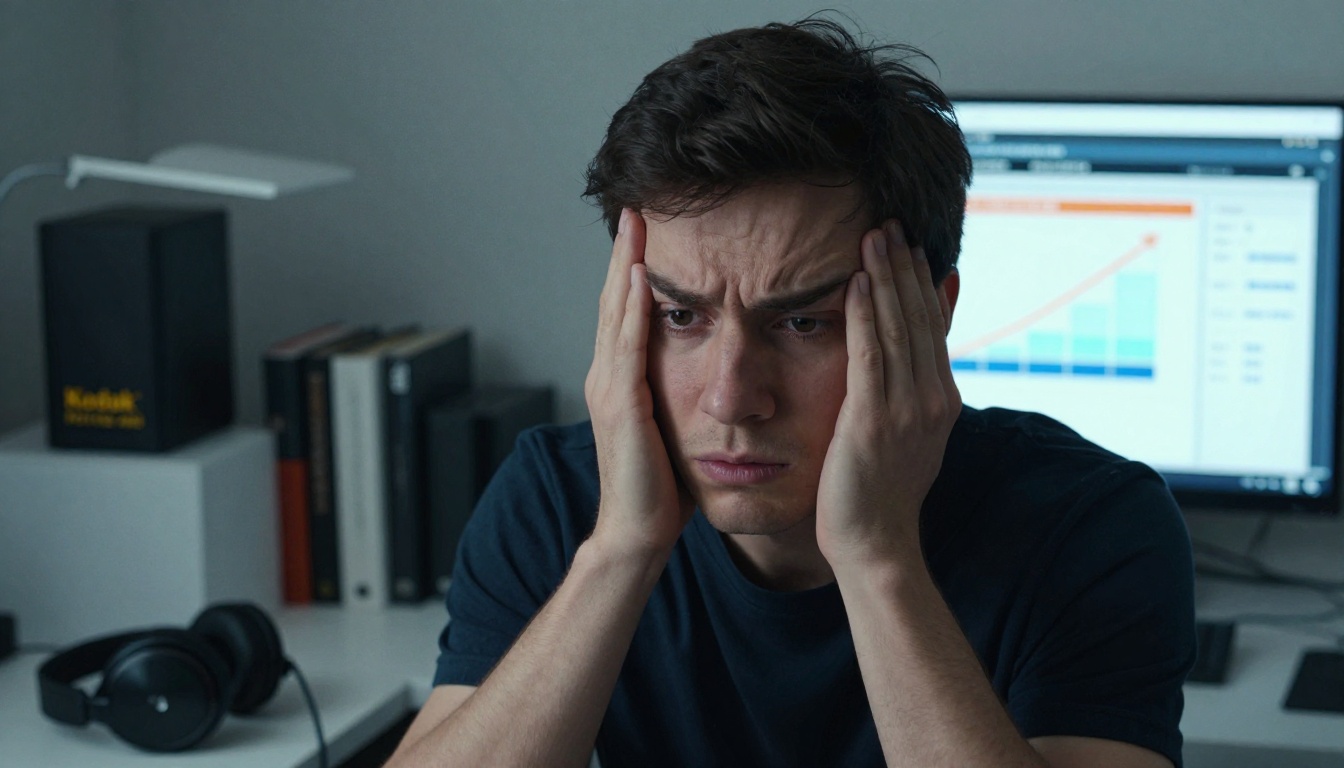 Frustrated content creator staring at subscription pricing page