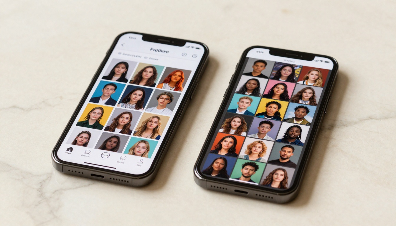 AI image generation interface comparison on smartphones