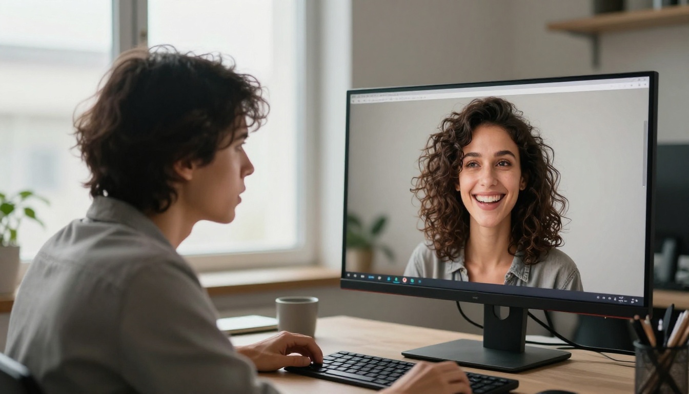 AI creative workspace comparison showing frustrated user at watermarked stock site versus excited creator with AI-generated art