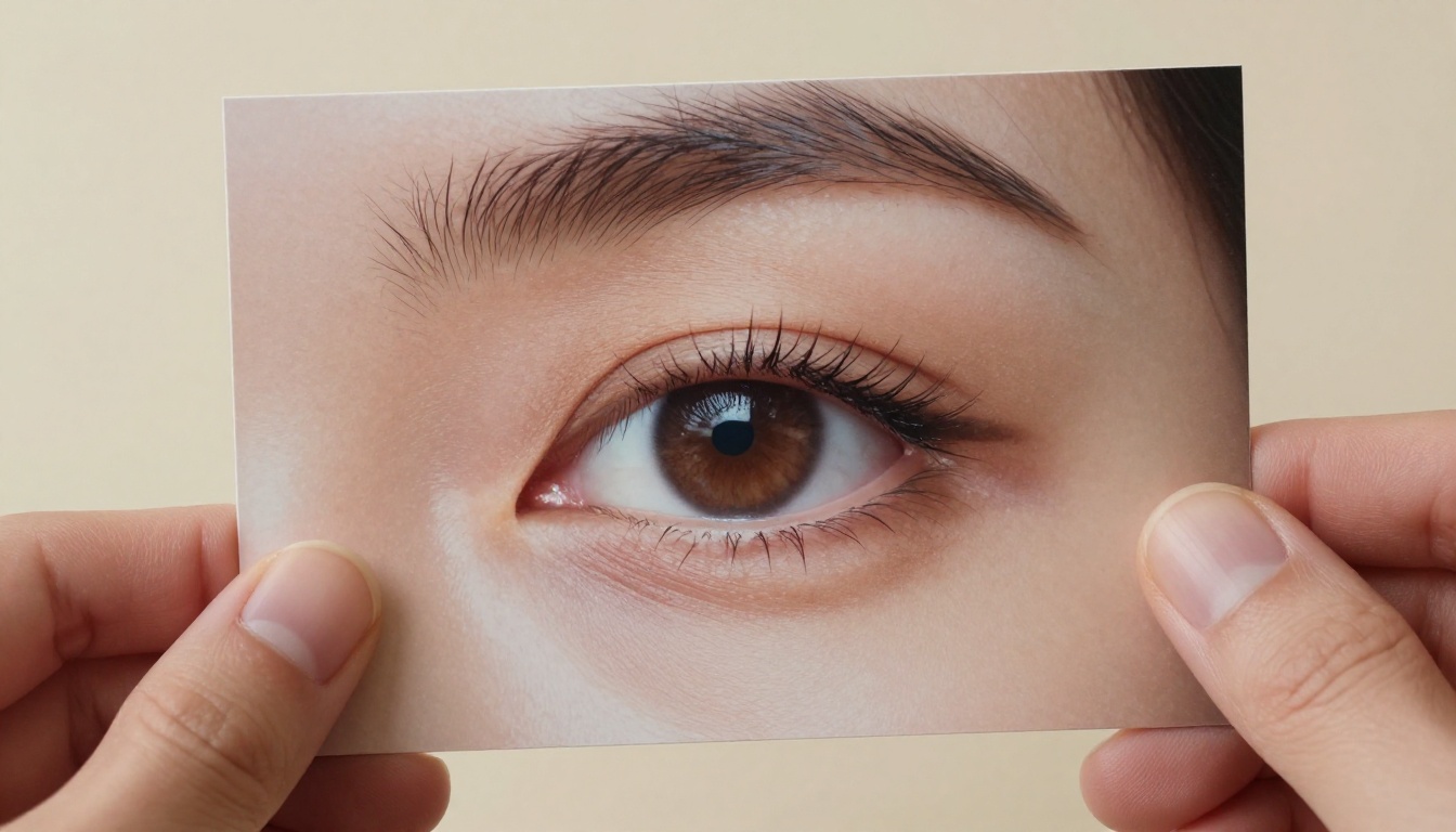 Close-up of a high-resolution AI-generated portrait photograph held in hands showing fine detail