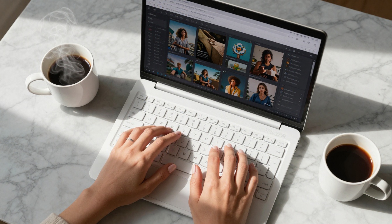 AI image generation tools being tested on multiple screens