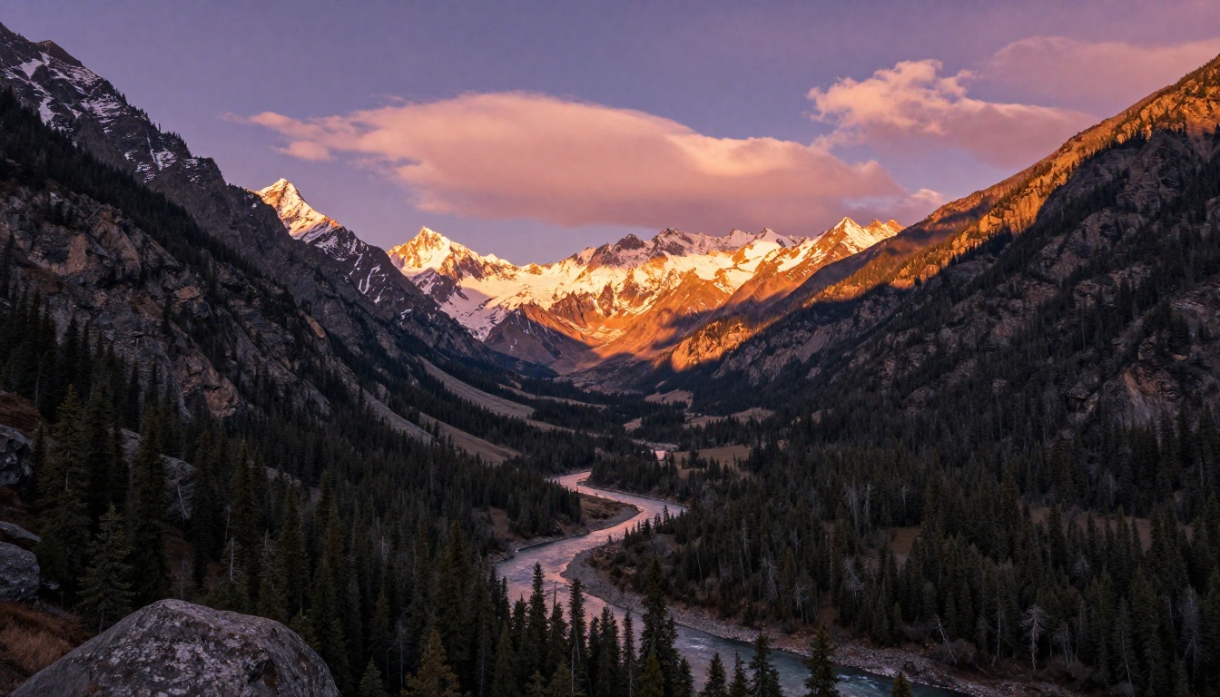 Mountain landscape photorealism test