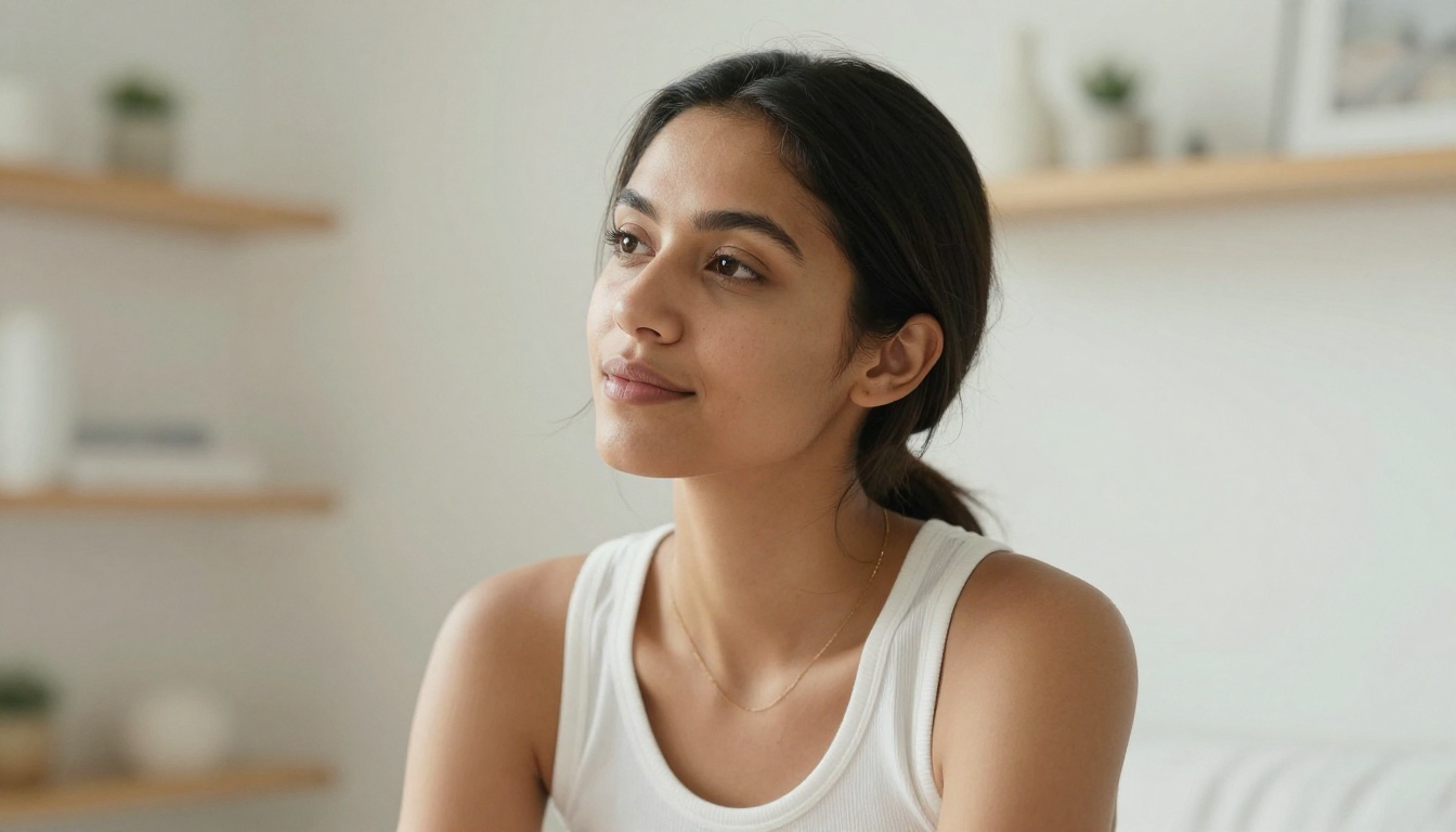 Woman in apartment interior, morning light portrait, minimal aesthetic Woman in apartment interior, morning light portrait, minimal aesthetic