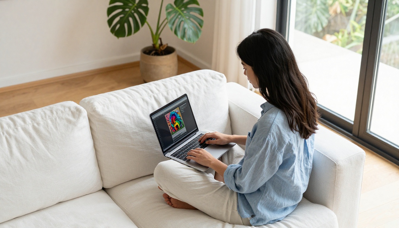 AI creator reviewing platforms at workstation