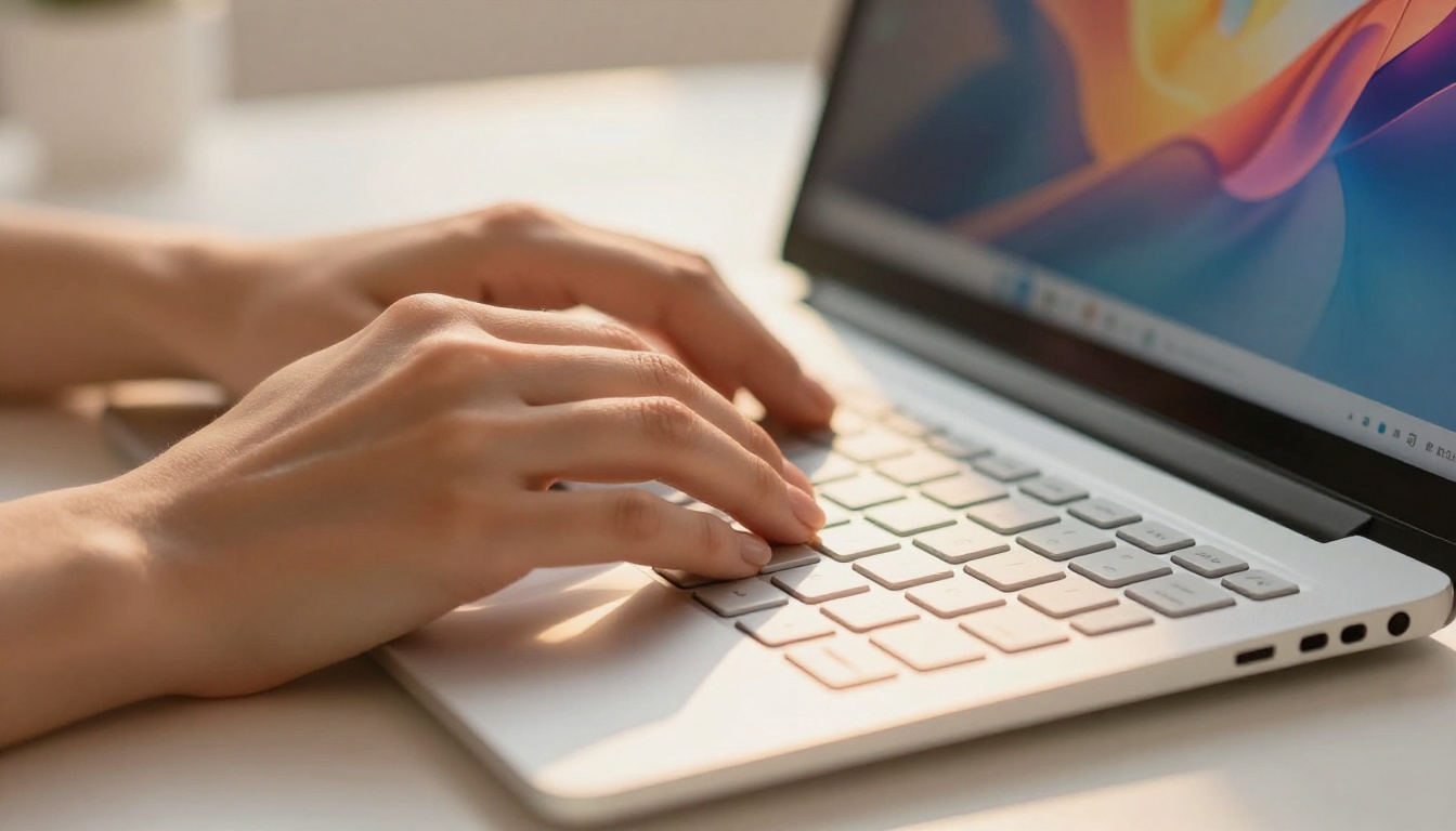 Creative professional reviewing AI platforms on a laptop