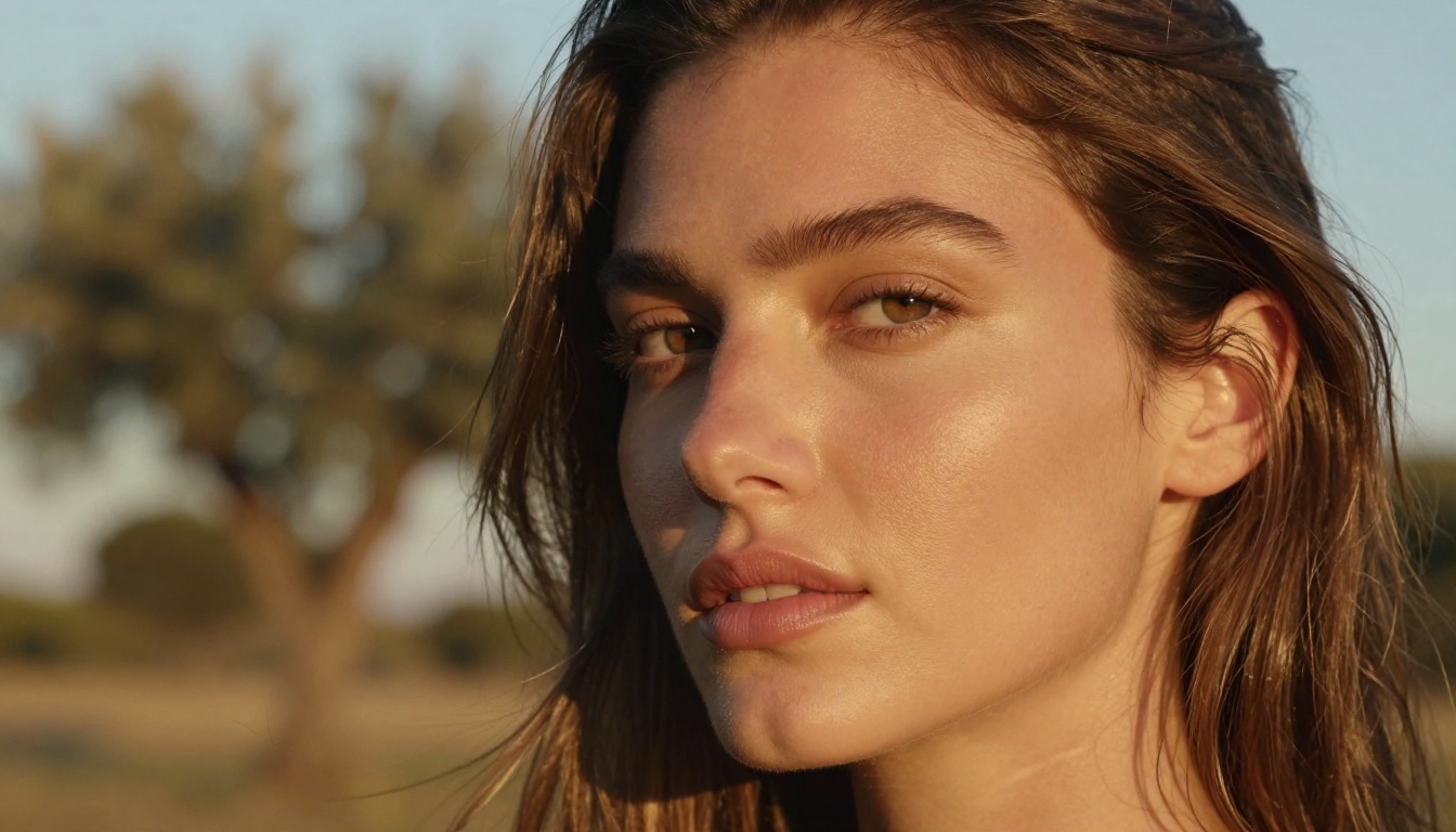 Close-up portrait with golden light