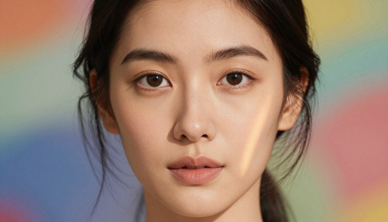 Close-up portrait of creative woman