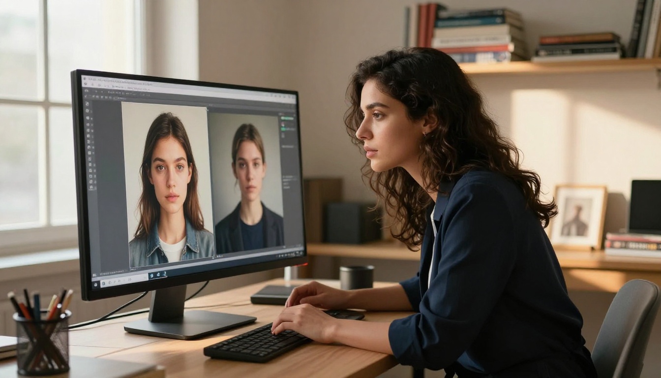 Creative studio workspace showing two distinct AI generation approaches side by side