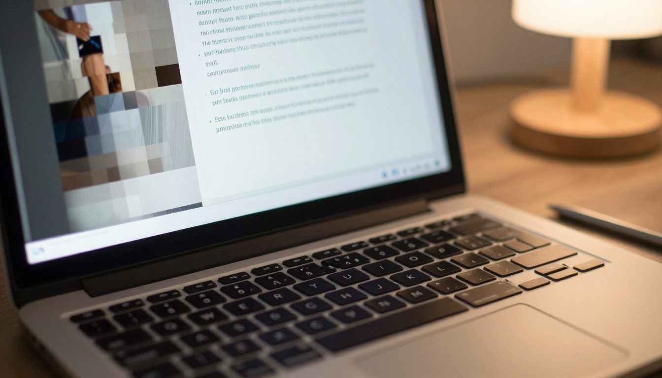 Laptop screen showing AI image generation interface