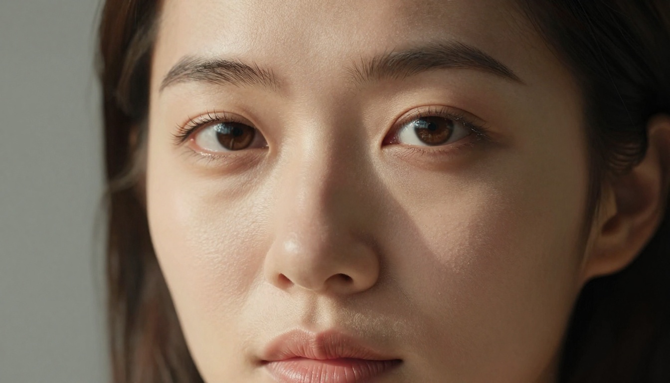 Close-up photorealistic portrait of a professional AI video avatar presenter
