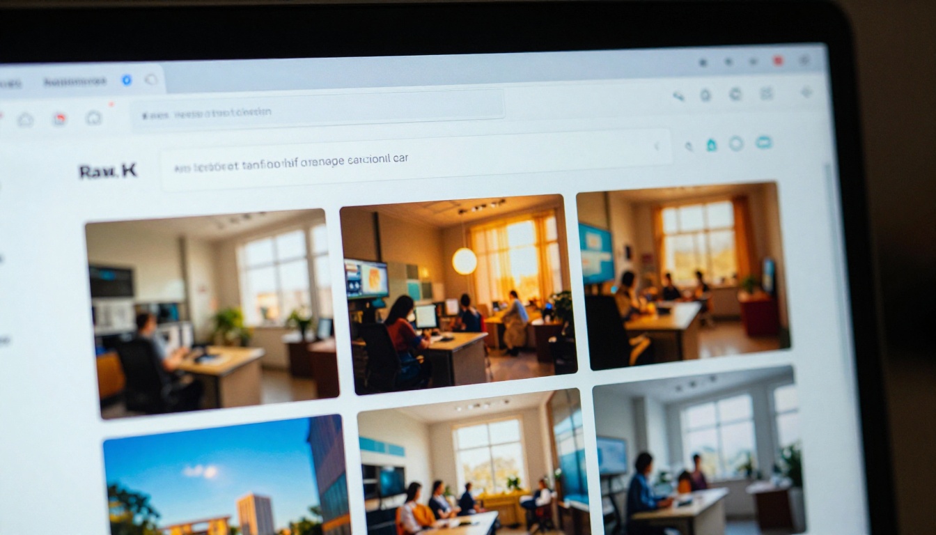 Macro close-up of an AI image generator interface on a laptop screen with bokeh background