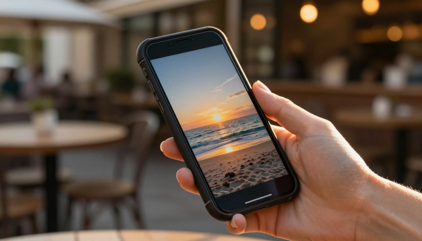 Smartphone showing AI-generated video content