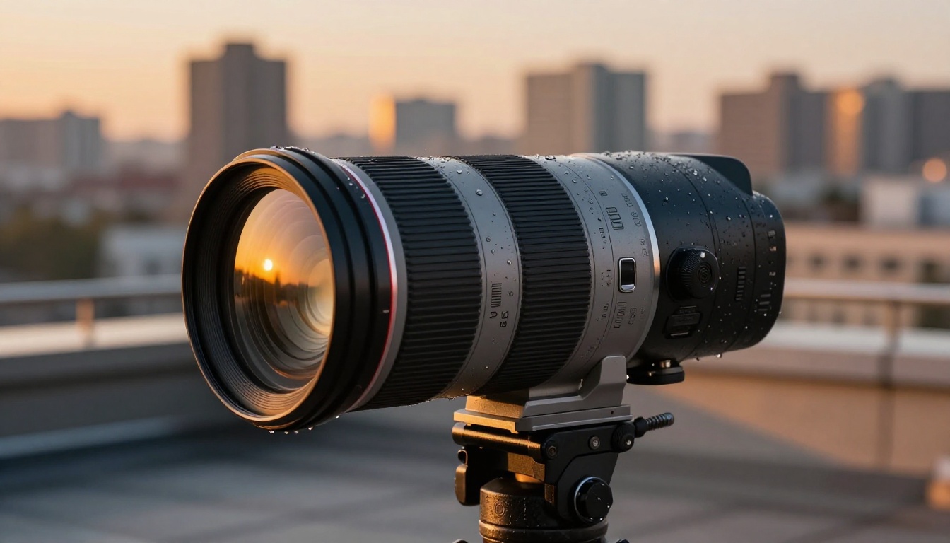 Professional cinema camera lens representing cinematic quality and craftsmanship
