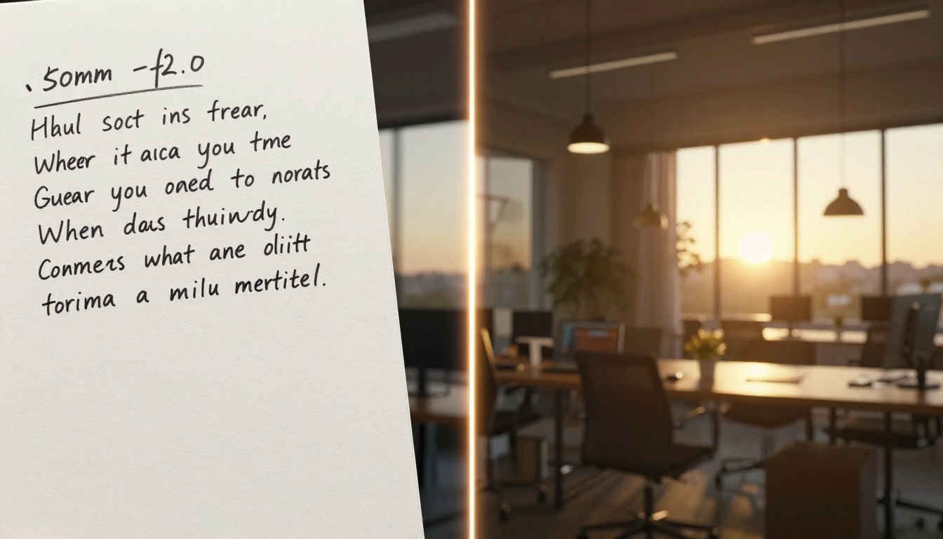 A creative prompt being transformed into a cinematic video frame