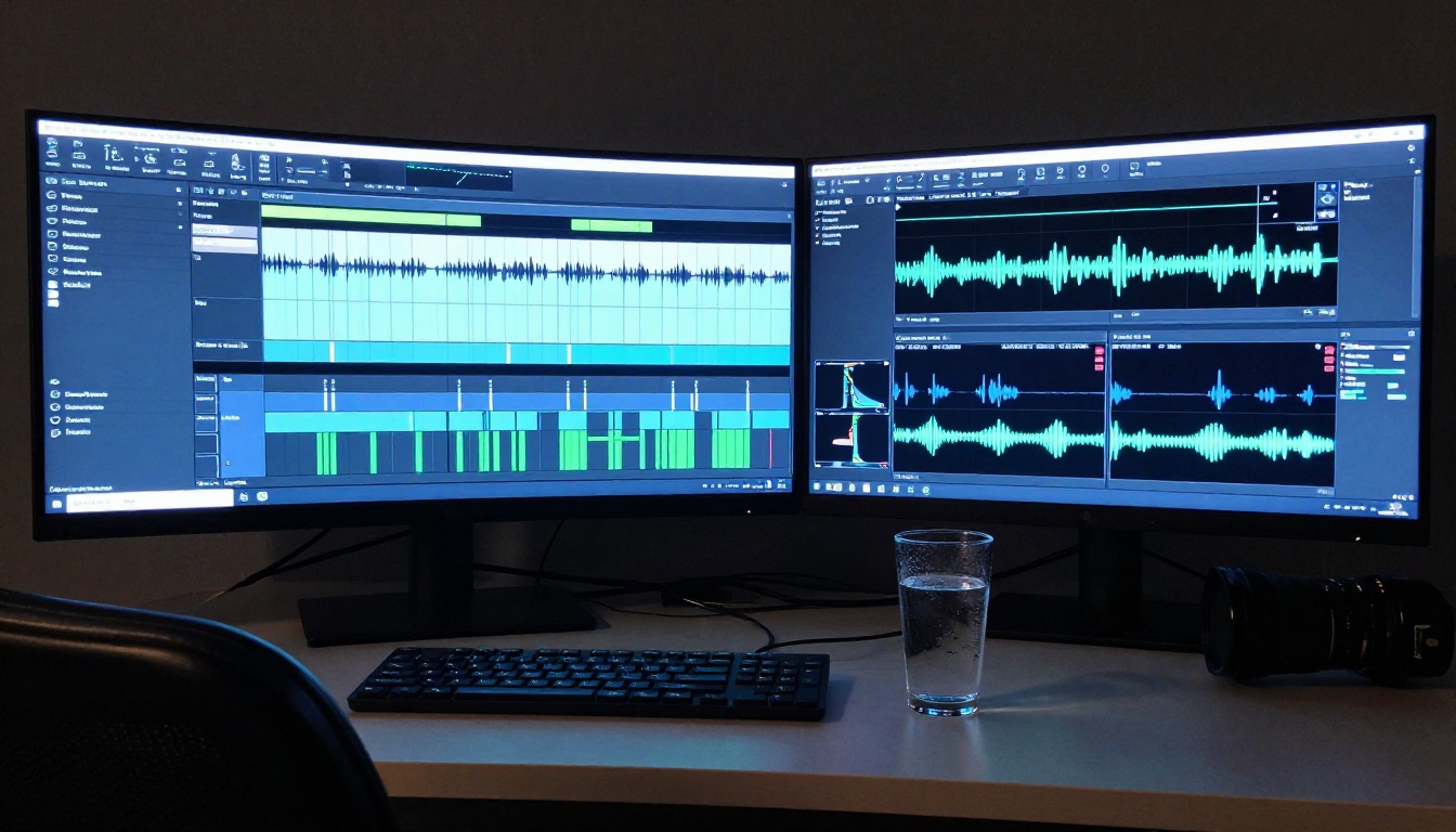 Professional video editing suite for post-production work
