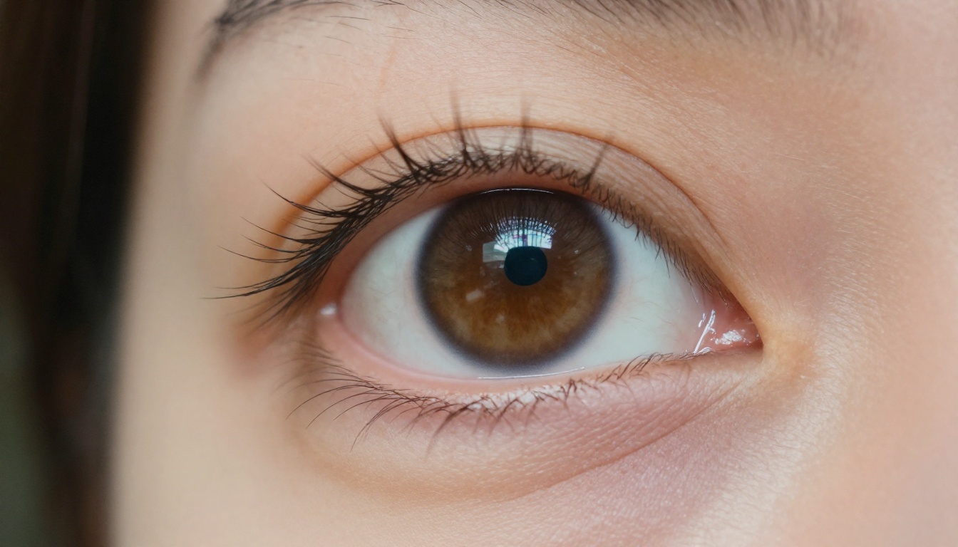 Extreme macro close-up of a human eye showing photorealistic detail and light reflections Extreme macro close-up of a human eye showing photorealistic detail and light reflections