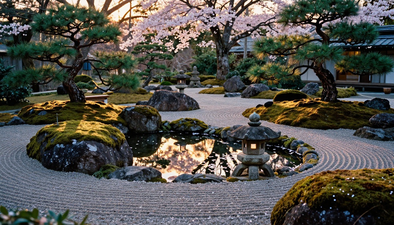 Japanese tea garden rendered by Imagen 4 Fast showing landscape quality