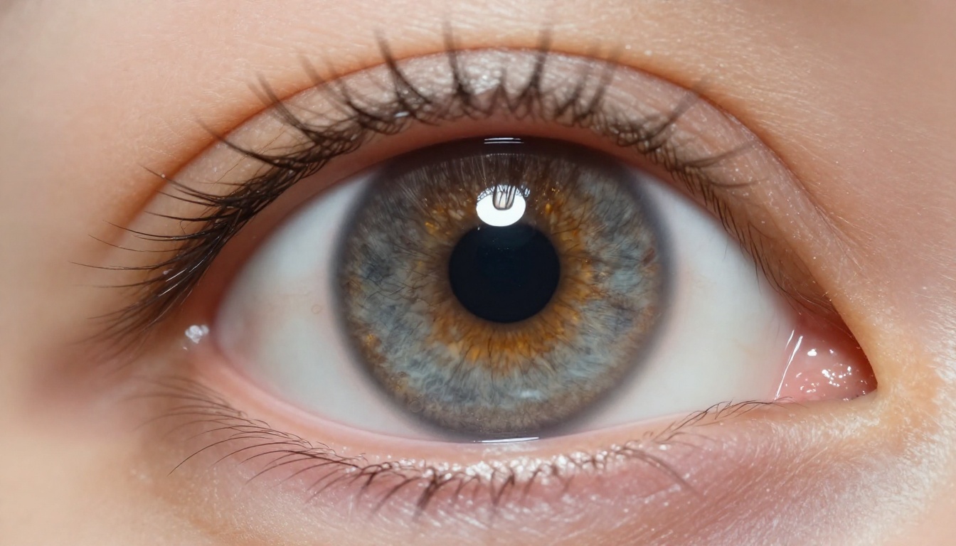 Extreme macro close-up of a human eye showing photorealistic iris pigmentation, capillary detail, and natural skin pores Extreme macro close-up of a human eye showing photorealistic iris pigmentation, capillary detail, and natural skin pores