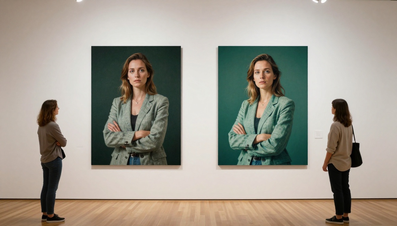 Gallery comparison showing the quality progression between early draft and final polished AI output Gallery comparison showing the quality progression between early draft and final polished AI output