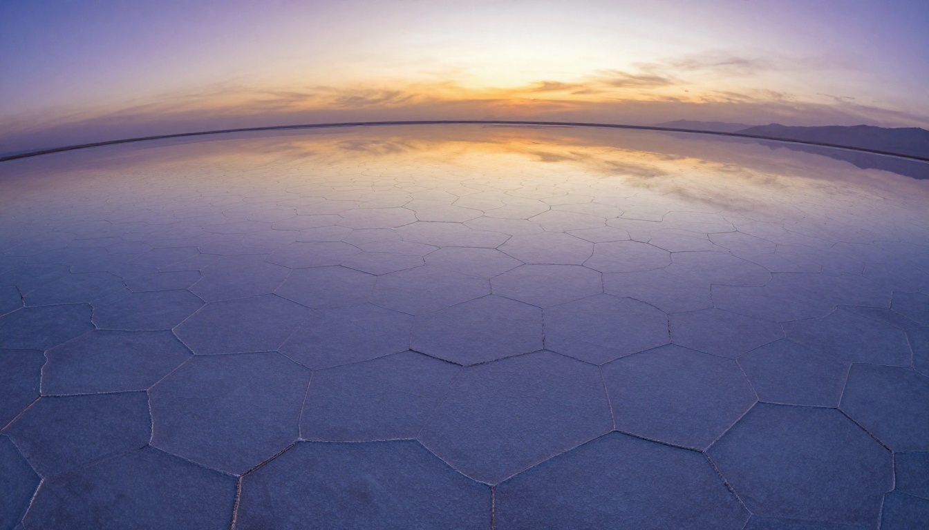 Aerial view of Bolivian salt flat sunrise mirror reflection Aerial view of Bolivian salt flat sunrise mirror reflection
