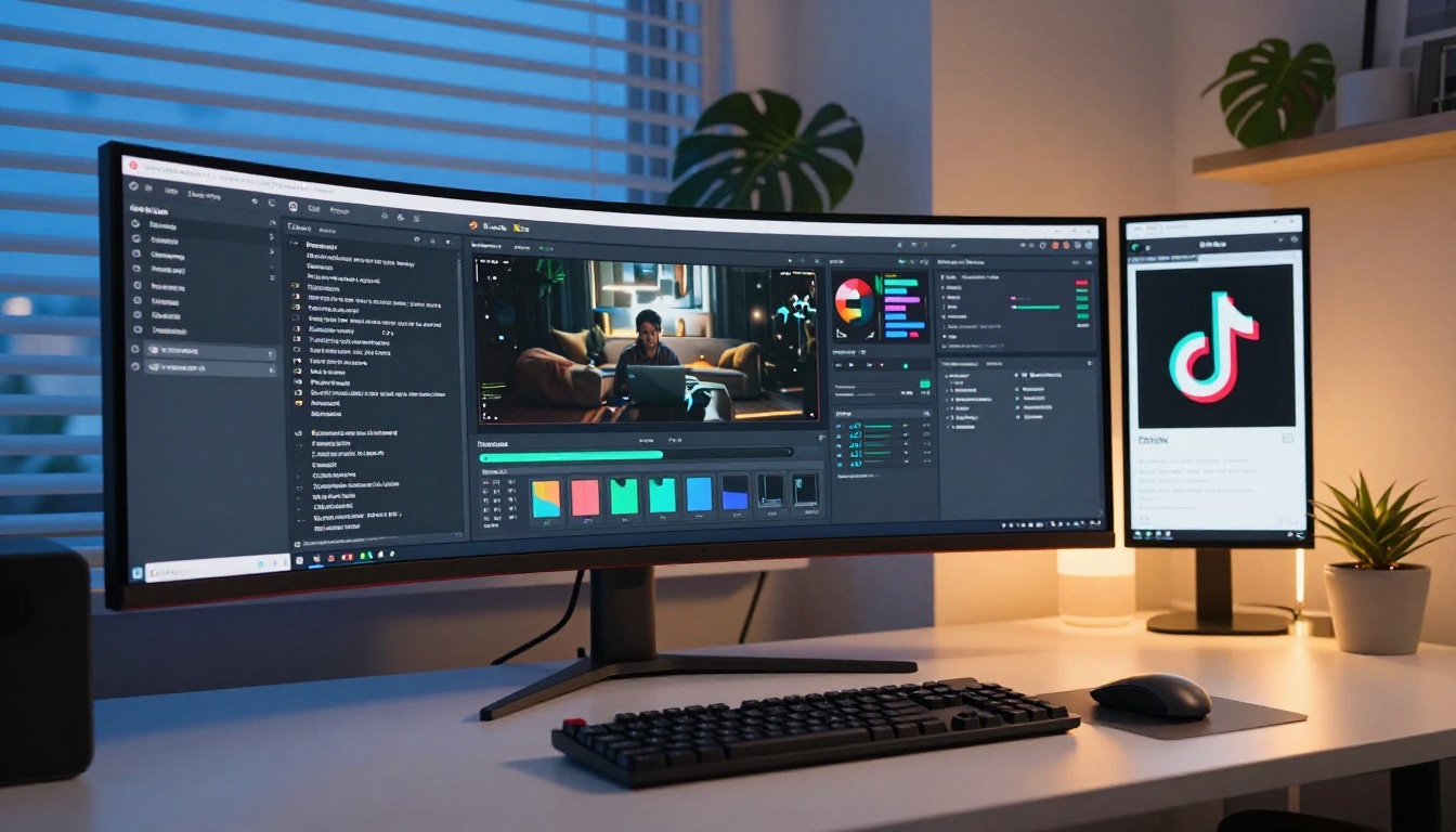 AI TikTok creation workspace setup