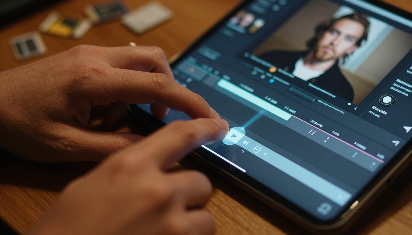 AI slow motion video editing on a smartphone app
