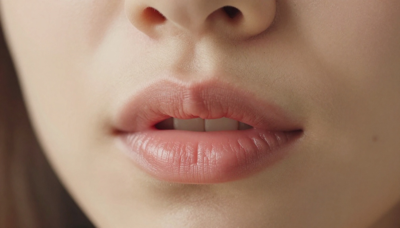 Extreme close-up of lips mid-speech, phoneme-level natural texture detail Extreme close-up of lips mid-speech, phoneme-level natural texture detail