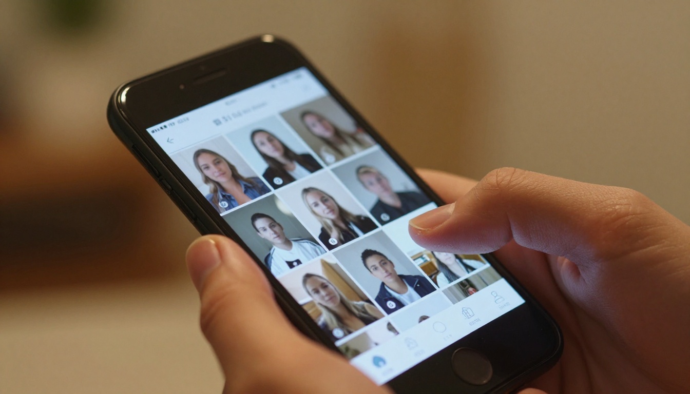 Person scrolling through social media video feed on smartphone