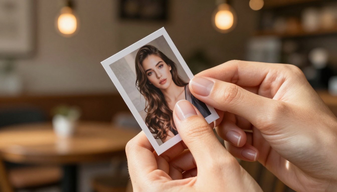Hands holding a clean portrait cutout