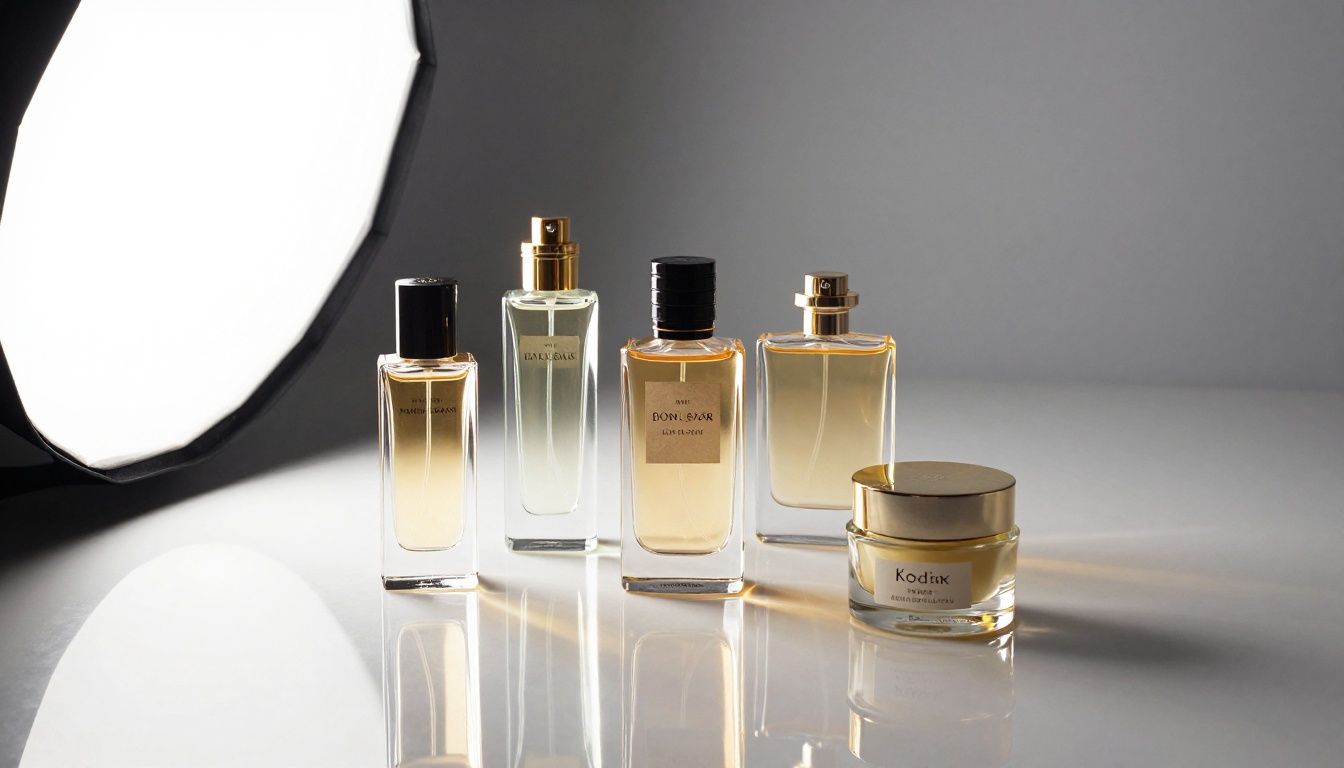 Luxury cosmetics and perfume product photography