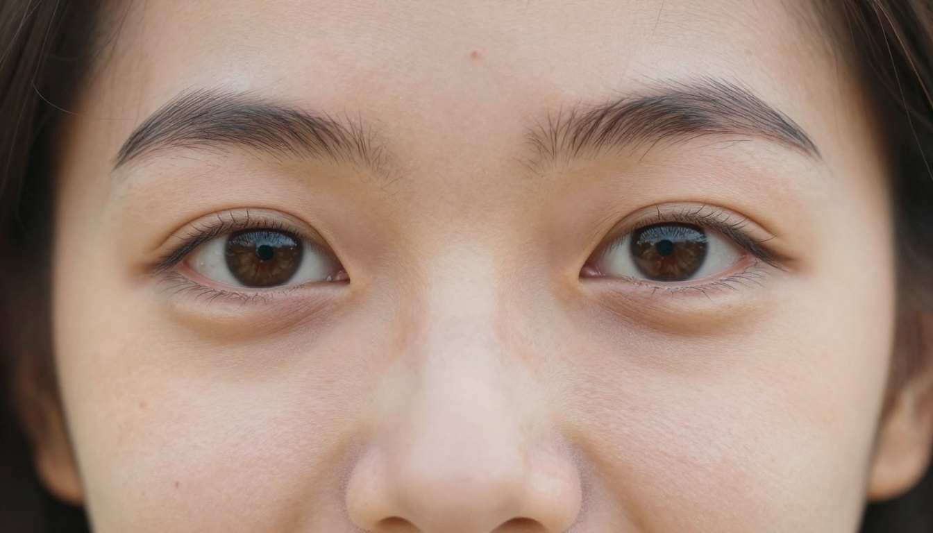 Close-up portrait with fine skin texture detail, photographed at 85mm f/1.8