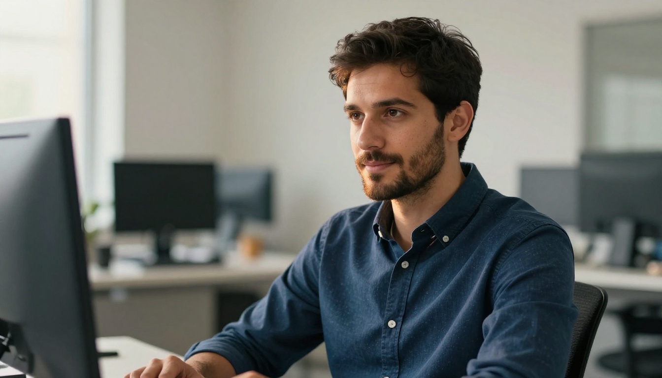 Professional man office headshot AI portrait